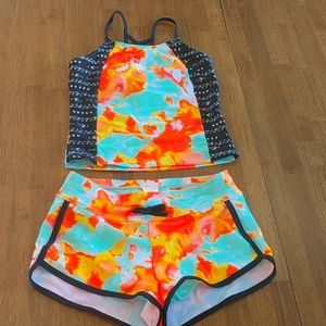 Two piece bathing suit, size 10/12